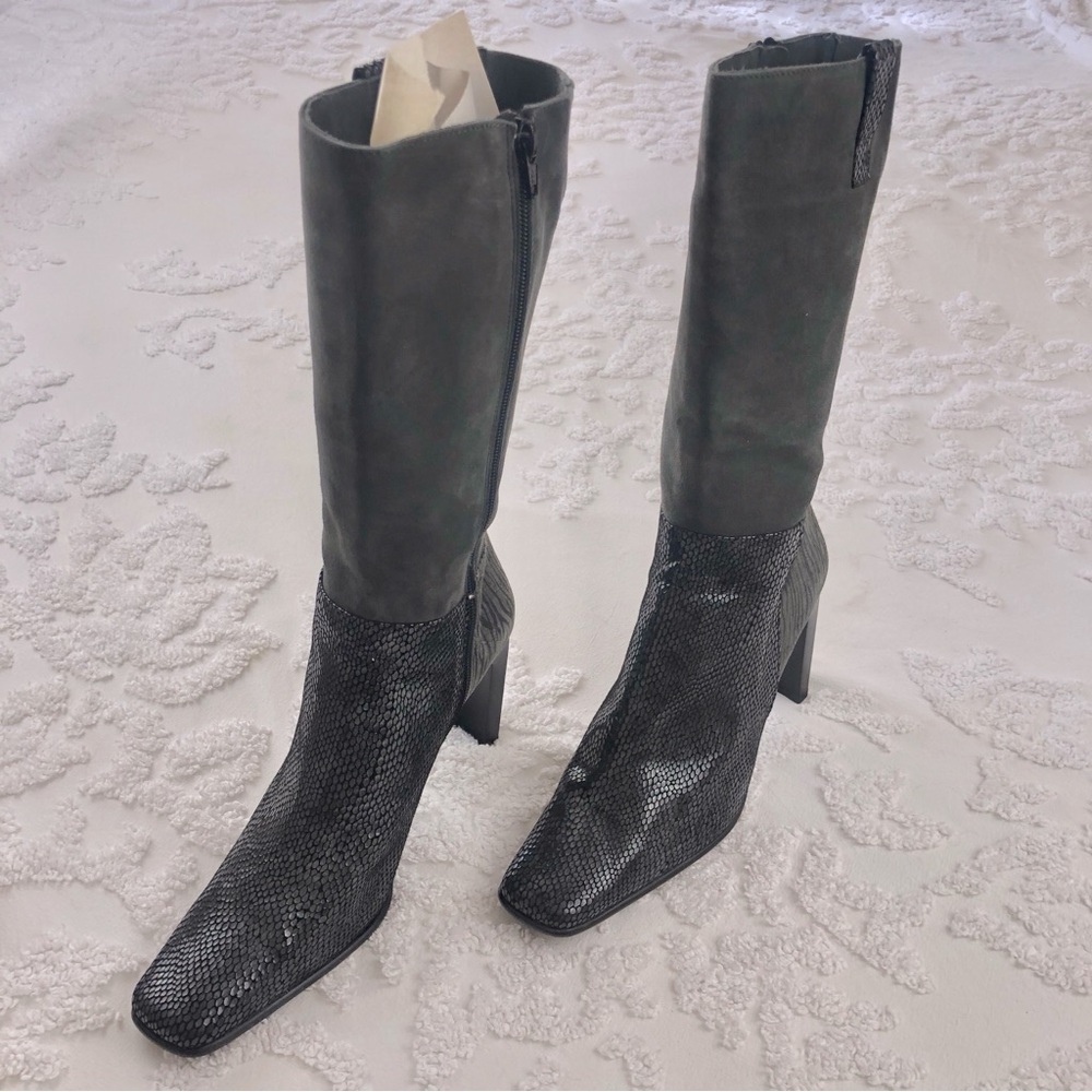 Proxy Gray Heeled Boots - Picture 12 of 16